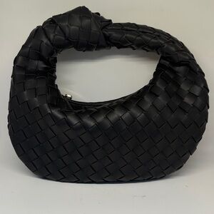 Urban Expressions Black Woven Hobo Bag